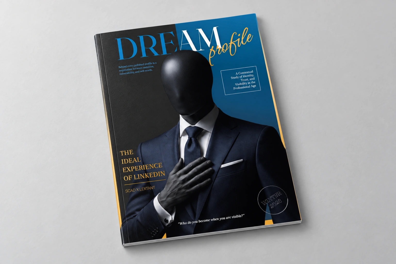 Dream Profile magazine presented as a printed publication