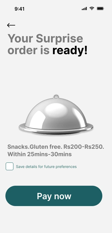 FoodLive surprise-order preferences summary