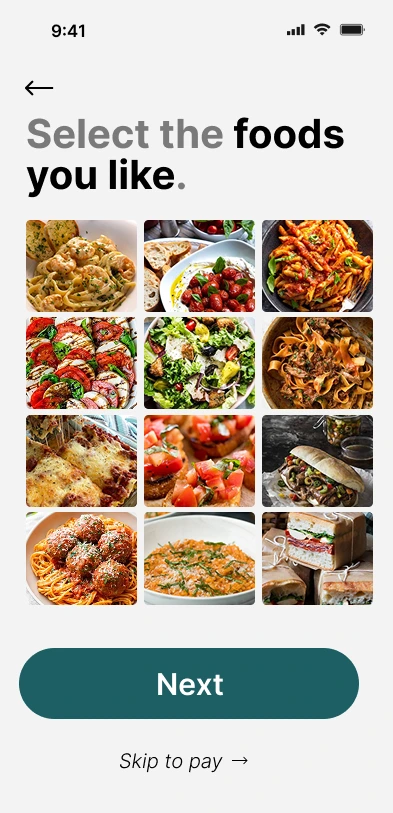 FoodLive visual taste preferences