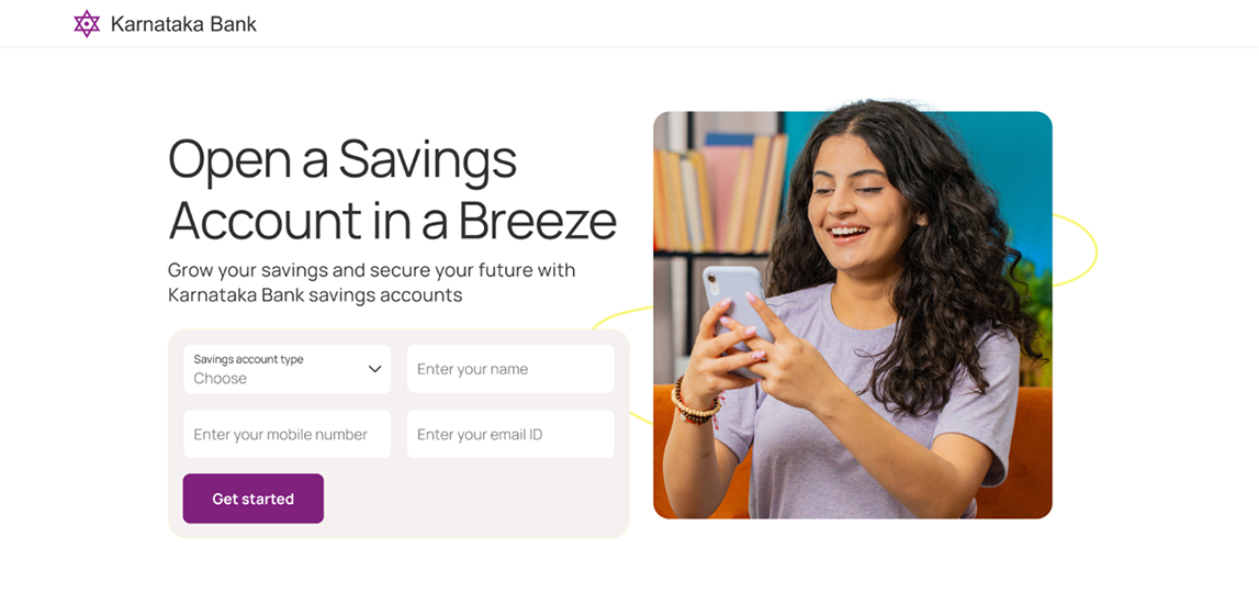Karnataka Bank digital banking interface